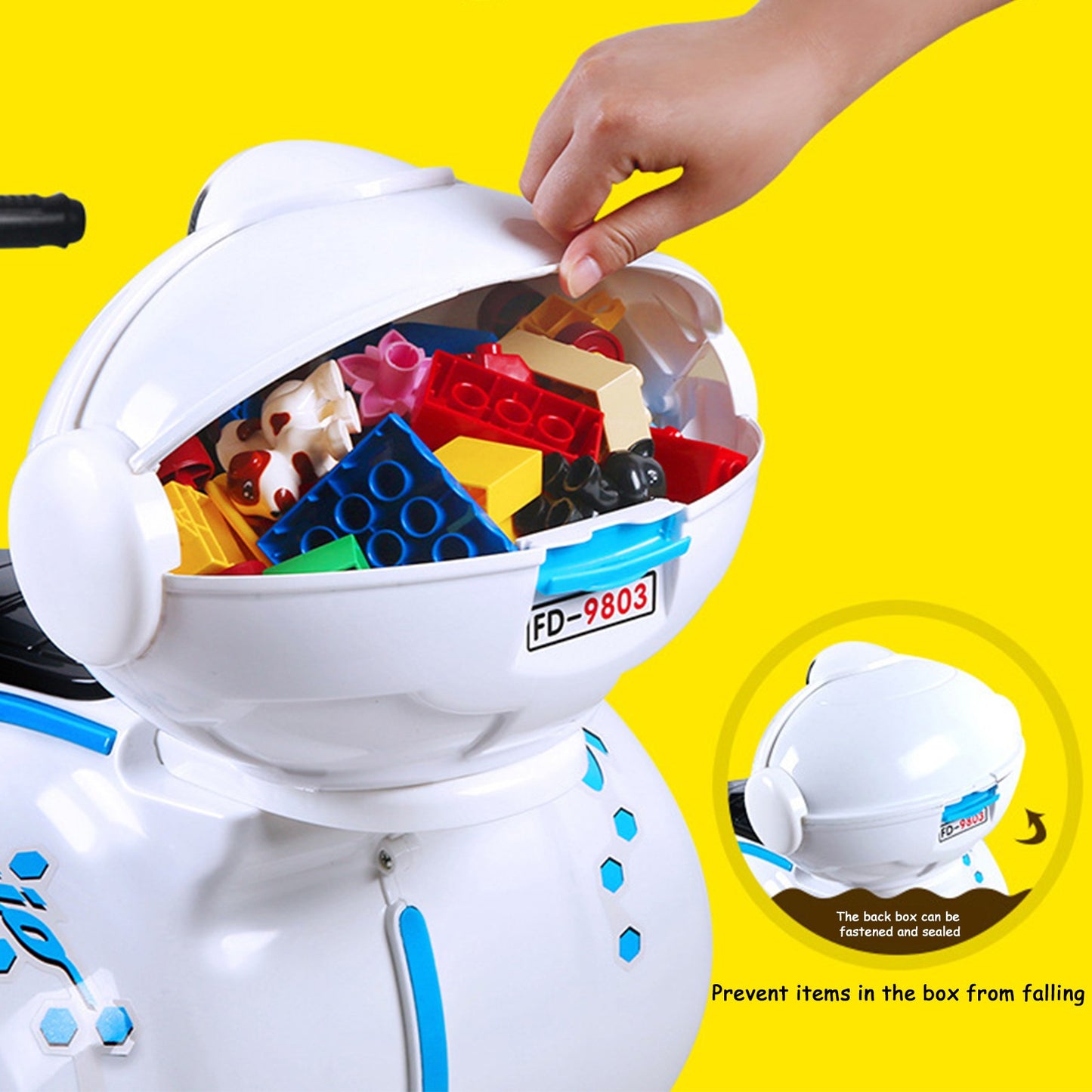 Kids Ride-On Motorcycle 6V Battery Powered Motorcycle Toy Headlights&Music White