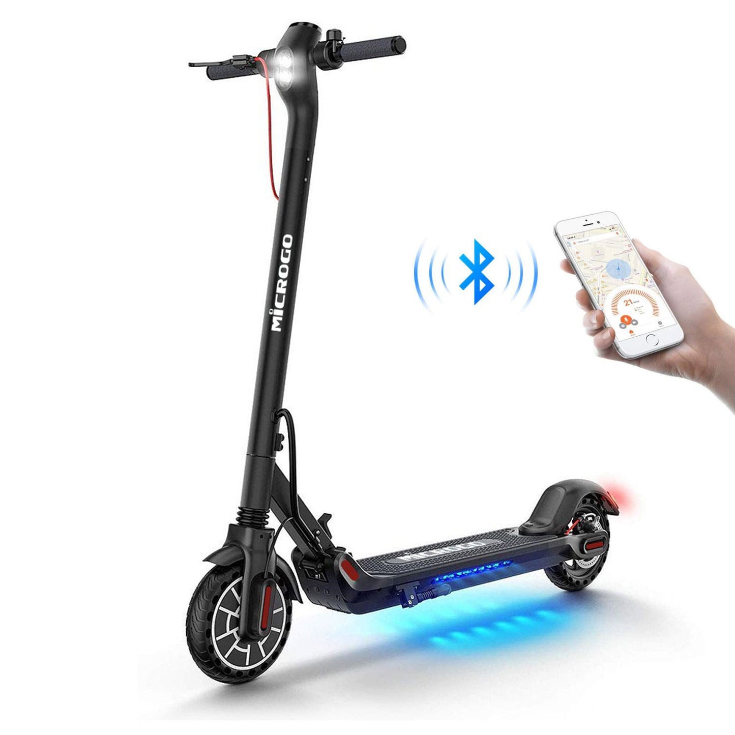 AOVO Microgo V2 Electric Scooter 8.5 Inch Honeycomb Tire 7.5Ah Battery Capacity 30KM Mileage with APP 3 Species Speed Adjustments