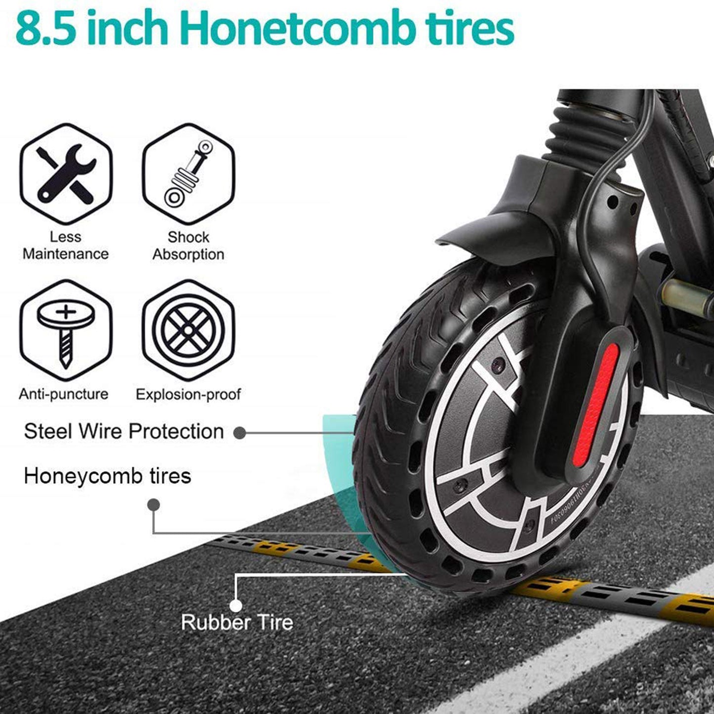 AOVO Microgo V2 Electric Scooter 8.5 Inch Honeycomb Tire 7.5Ah Battery Capacity 30KM Mileage with APP 3 Species Speed Adjustments